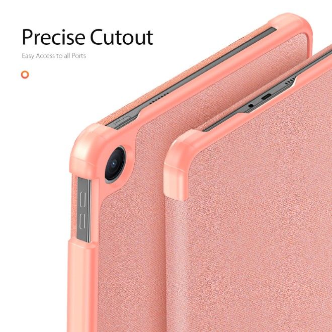 Dux Ducis -  Xiaomi Redmi Pad 2 9.7 / Poco Pad C1 Hülle - Leder Smart Flip Case - Domo Series - pink