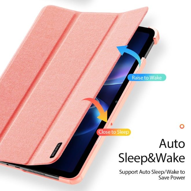 Dux Ducis -  Xiaomi Redmi Pad 2 9.7 / Poco Pad C1 Hülle - Leder Smart Flip Case - Domo Series - pink