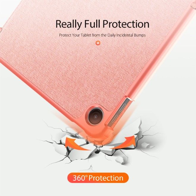Dux Ducis -  Xiaomi Redmi Pad 2 9.7 / Poco Pad C1 Hülle - Leder Smart Flip Case - Domo Series - pink