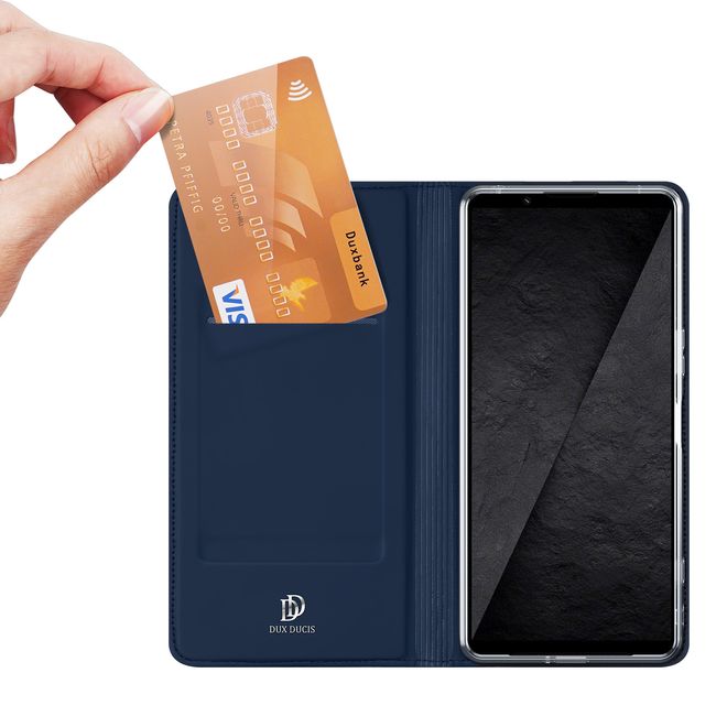 Dux Ducis - Sony Xperia 1 VIII Hülle - Handy Bookcover - Skin Pro Series - blau
