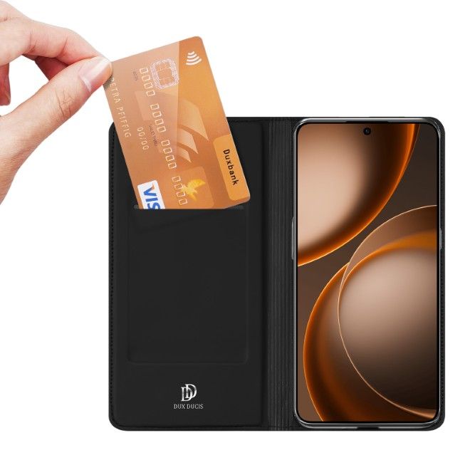 Dux Ducis - Oppo Find X9 Ultra Hülle - Handy Bookcover - Skin Pro Series - schwarz