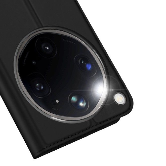 Dux Ducis - Oppo Find X9 Ultra Hülle - Handy Bookcover - Skin Pro Series - schwarz