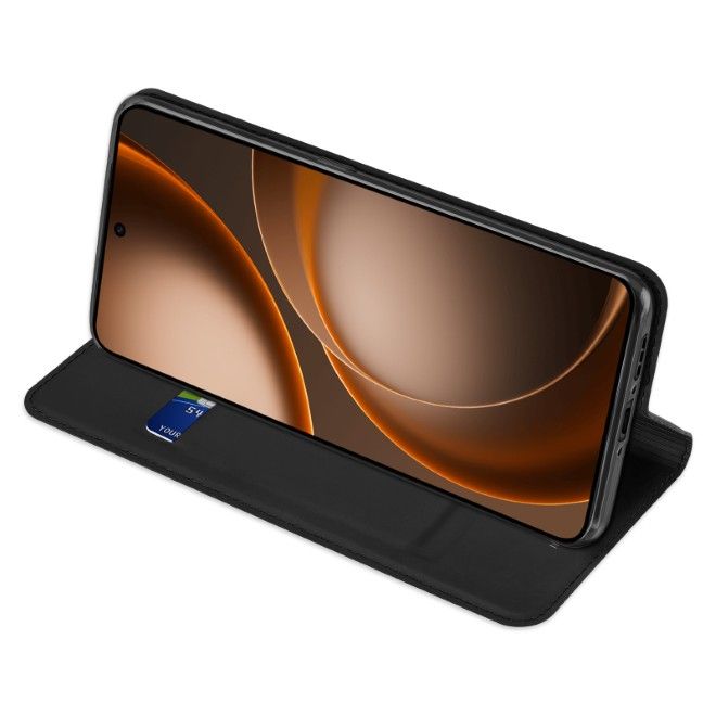 Dux Ducis - Oppo Find X9 Ultra Hülle - Handy Bookcover - Skin Pro Series - schwarz
