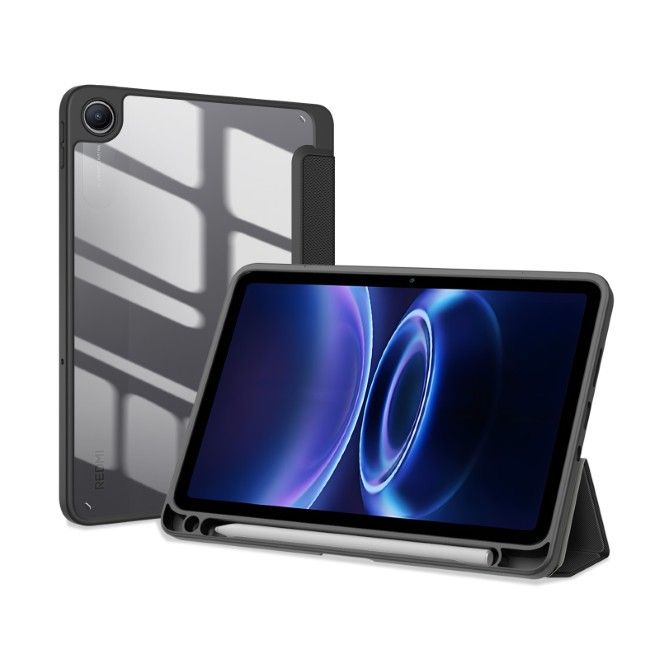 Dux Ducis - Xiaomi Redmi Pad 2 9.7 / Poco Pad C1 Hülle - Leder Bookcover - Toby Series - schwarz