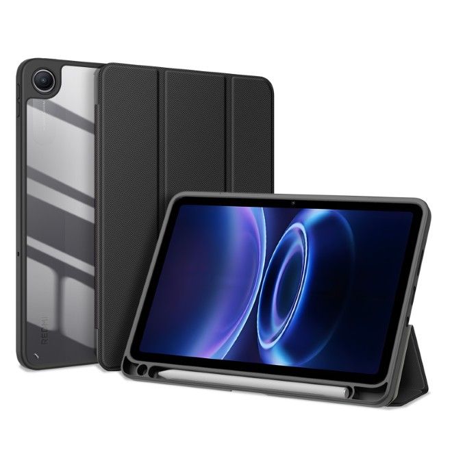 Dux Ducis - Xiaomi Redmi Pad 2 9.7 / Poco Pad C1 Hülle - Leder Bookcover - Toby Series - schwarz