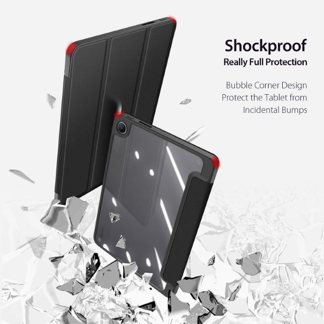 Dux Ducis - Xiaomi Redmi Pad 2 9.7 / Poco Pad C1 Hülle - Leder Bookcover - Toby Series - schwarz