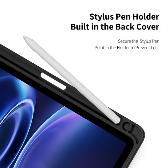 Dux Ducis - Xiaomi Redmi Pad 2 9.7 / Poco Pad C1 Hülle - Leder Bookcover - Toby Series - schwarz