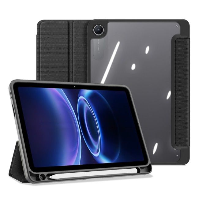 Dux Ducis - Xiaomi Redmi Pad 2 9.7 / Poco Pad C1 Hülle - Leder Bookcover - Toby Series - schwarz