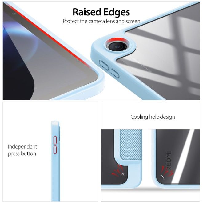 Dux Ducis - Xiaomi Redmi Pad 2 9.7 / Poco Pad C1 Hülle - Leder Bookcover - Toby Series - blau