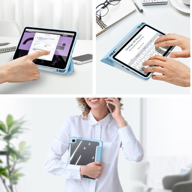 Dux Ducis - Xiaomi Redmi Pad 2 9.7 / Poco Pad C1 Hülle - Leder Bookcover - Toby Series - blau