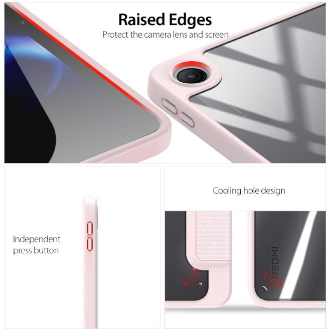 Dux Ducis - Xiaomi Redmi Pad 2 9.7 / Poco Pad C1 Hülle - Leder Bookcover - Toby Series - pink