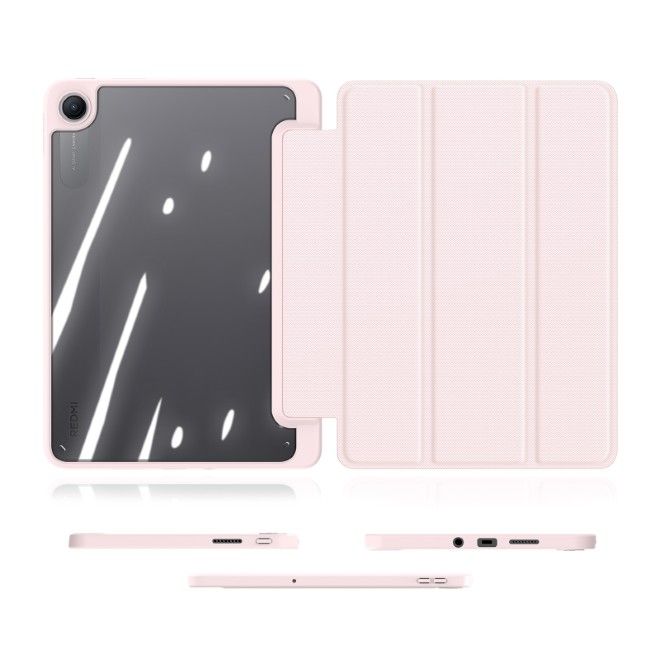Dux Ducis - Xiaomi Redmi Pad 2 9.7 / Poco Pad C1 Hülle - Leder Bookcover - Toby Series - pink
