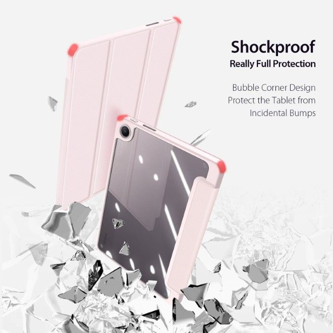 Dux Ducis - Xiaomi Redmi Pad 2 9.7 / Poco Pad C1 Hülle - Leder Bookcover - Toby Series - pink