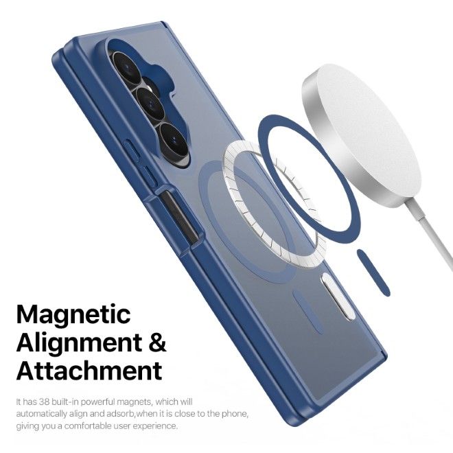 Dux Ducis - Samsung Galaxy Z Fold8 Ultra / 7 Hülle - TPU und PC Hardcase - MagSafe kompatibel - Yind MagSafe Series - dunkelblau