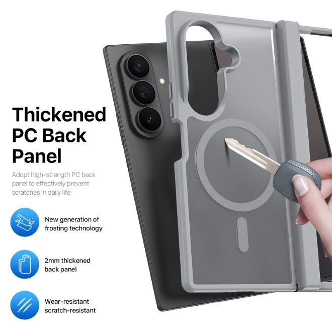 Dux Ducis - Samsung Galaxy Z Fold8 Ultra / 7 Hülle - TPU und PC Hardcase - MagSafe kompatibel - Yind MagSafe Series - grau