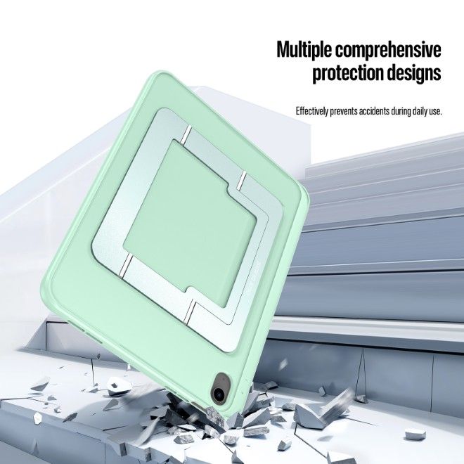 Dux Ducis - iPad 2025 (11. Gen) / iPad 2022 (10. Gen) Hülle - PC Hardcase mit Standfunktion - Axis Series - grün