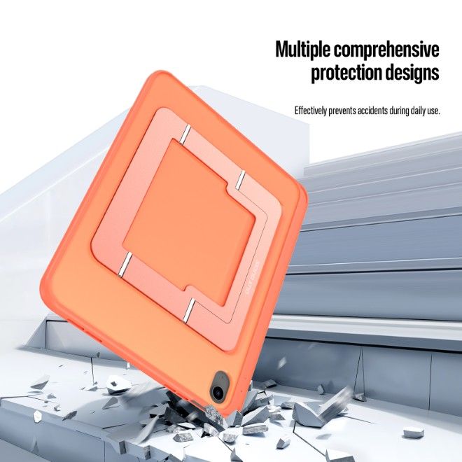 Dux Ducis - iPad 2025 (11. Gen) / iPad 2022 (10. Gen) Hülle - PC Hardcase mit Standfunktion - Axis Series - orange