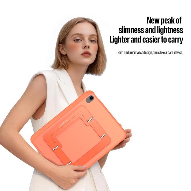 Dux Ducis - iPad 2025 (11. Gen) / iPad 2022 (10. Gen) Hülle - PC Hardcase mit Standfunktion - Axis Series - orange