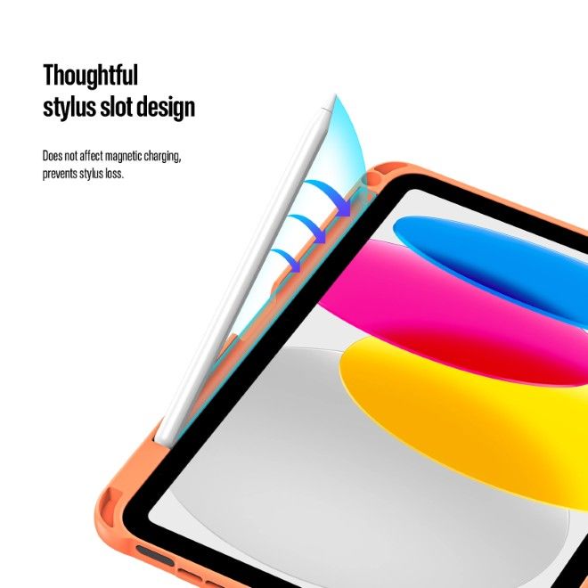 Dux Ducis - iPad 2025 (11. Gen) / iPad 2022 (10. Gen) Hülle - PC Hardcase mit Standfunktion - Axis Series - orange