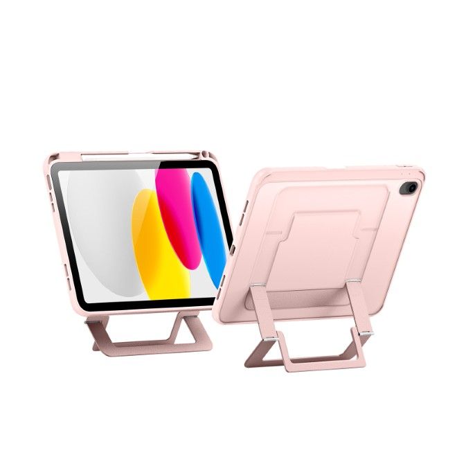 Dux Ducis - iPad 2025 (11. Gen) / iPad 2022 (10. Gen) Hülle - PC Hardcase mit Standfunktion - Axis Series - pink