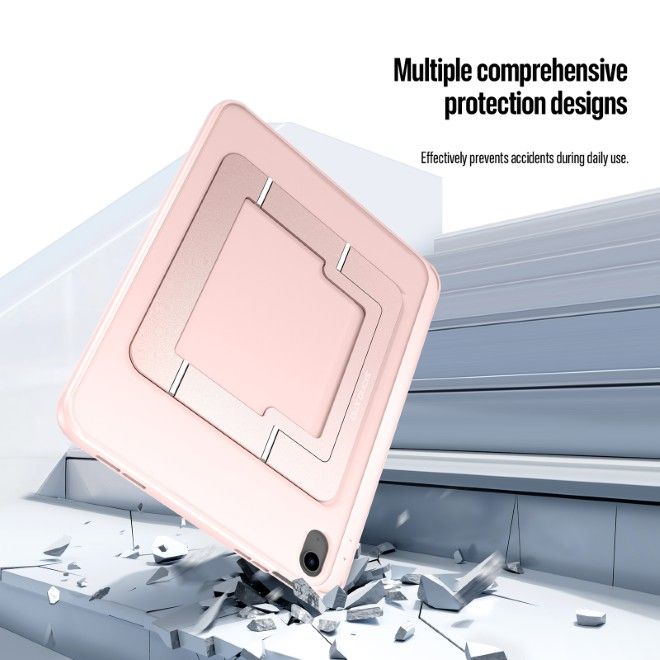 Dux Ducis - iPad 2025 (11. Gen) / iPad 2022 (10. Gen) Hülle - PC Hardcase mit Standfunktion - Axis Series - pink