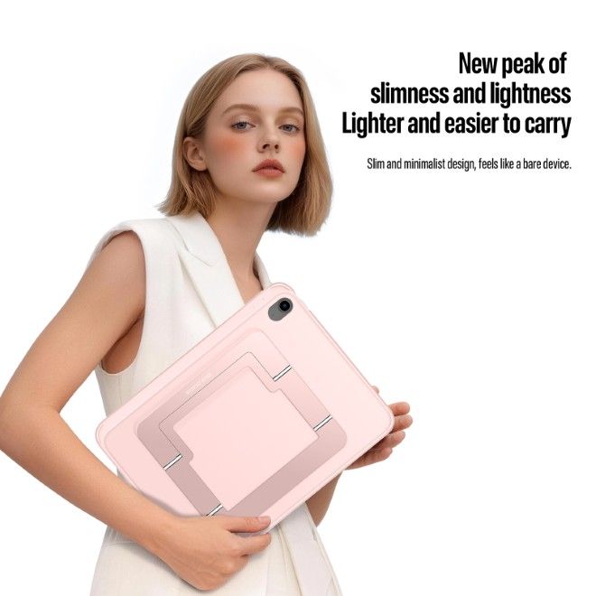 Dux Ducis - iPad 2025 (11. Gen) / iPad 2022 (10. Gen) Hülle - PC Hardcase mit Standfunktion - Axis Series - pink