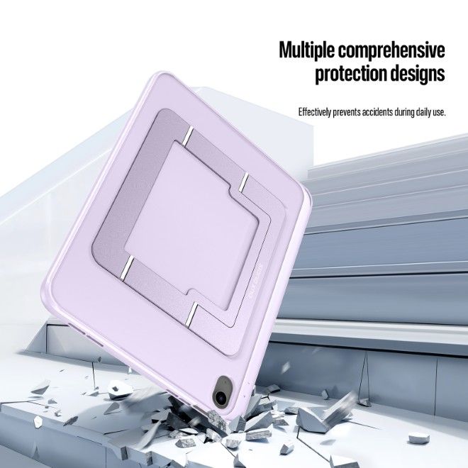 Dux Ducis - iPad 2025 (11. Gen) / iPad 2022 (10. Gen) Hülle - PC Hardcase mit Standfunktion - Axis Series - purpur