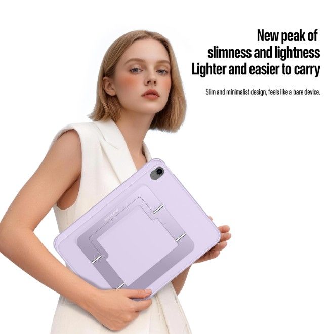 Dux Ducis - iPad 2025 (11. Gen) / iPad 2022 (10. Gen) Hülle - PC Hardcase mit Standfunktion - Axis Series - purpur