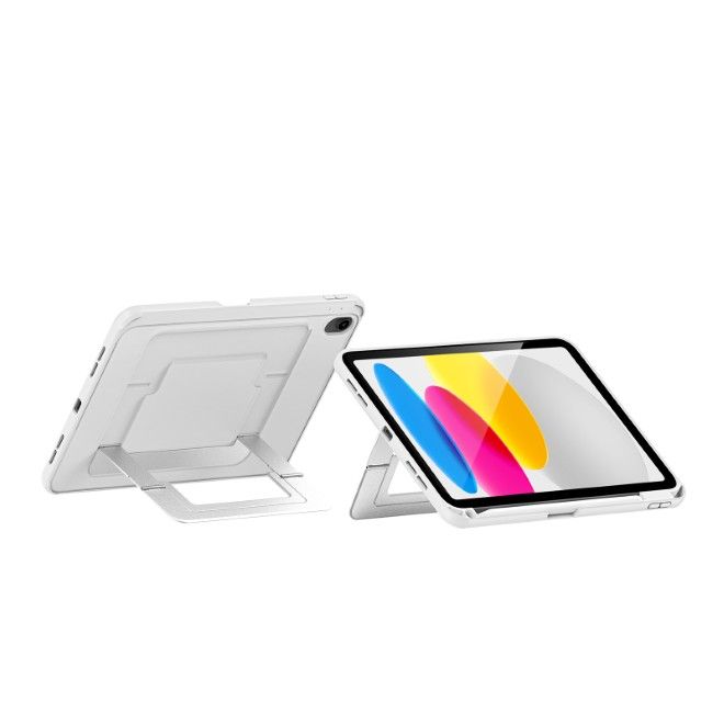 Dux Ducis - iPad 2025 (11. Gen) / iPad 2022 (10. Gen) Hülle - PC Hardcase mit Standfunktion - Axis Series - weiss