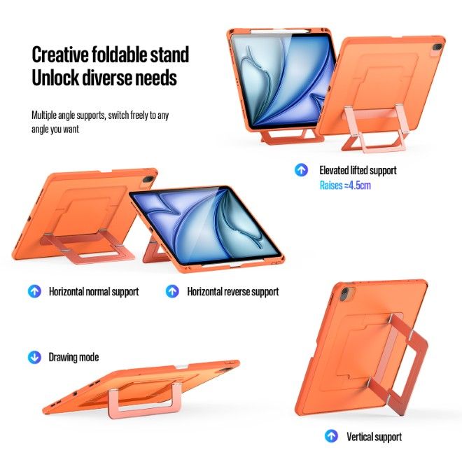 Dux Ducis - iPad Air 13 (2026/2025/2024) Hülle - PC Hardcase mit Standfunktion - Axis Series - orange