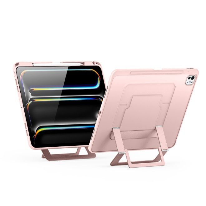 Dux Ducis - iPad Pro 13 (2025/2024) Hülle - PC Hardcase mit Standfunktion - Axis Series - pink