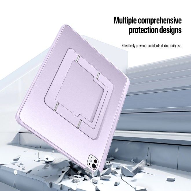 Dux Ducis - iPad Pro 13 (2025/2024) Hülle - PC Hardcase mit Standfunktion - Axis Series - purpur