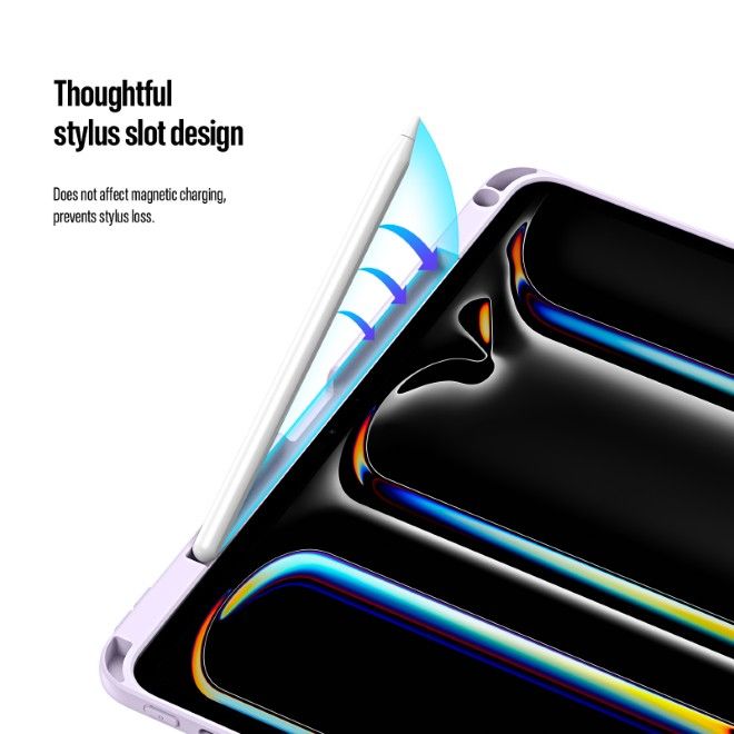 Dux Ducis - iPad Pro 13 (2025/2024) Hülle - PC Hardcase mit Standfunktion - Axis Series - purpur