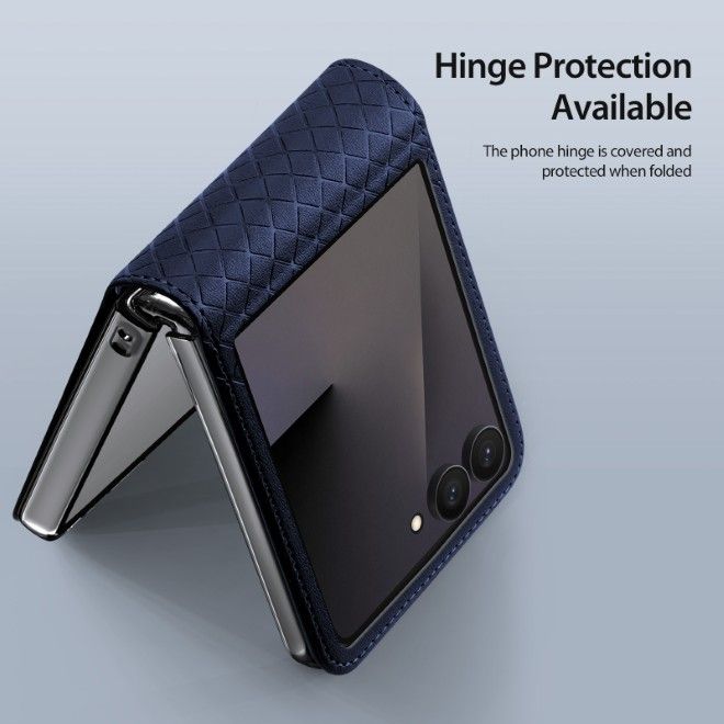 Dux Ducis - Samsung Galaxy Z Flip8 Hülle - Leder Case - Bril Series - blau