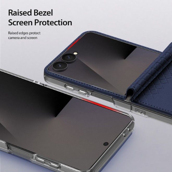 Dux Ducis - Samsung Galaxy Z Flip8 Hülle - Leder Case - Bril Series - blau