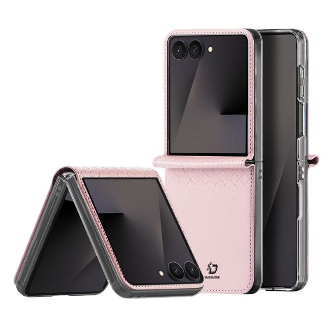 Dux Ducis - Samsung Galaxy Z Flip8 Hülle - Leder Case - Bril Series - pink