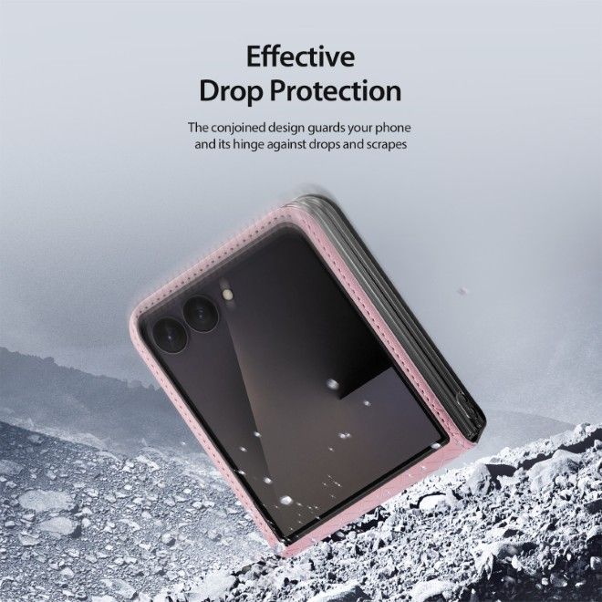 Dux Ducis - Samsung Galaxy Z Flip8 Hülle - Leder Case - Bril Series - pink
