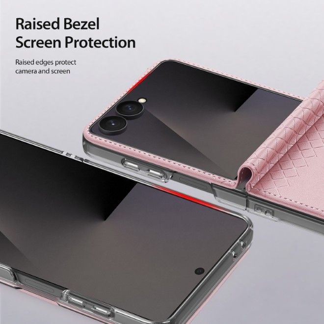 Dux Ducis - Samsung Galaxy Z Flip8 Hülle - Leder Case - Bril Series - pink