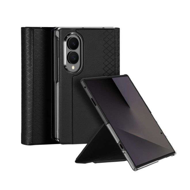 Dux Ducis - Samsung Galaxy Z Fold8 Hülle - Leder Case - Bril Series - schwarz
