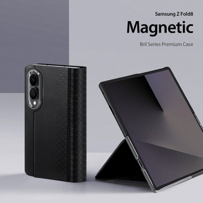 Dux Ducis - Samsung Galaxy Z Fold8 Hülle - Leder Case - Bril Series - schwarz