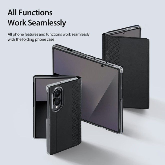 Dux Ducis - Samsung Galaxy Z Fold8 Hülle - Leder Case - Bril Series - schwarz
