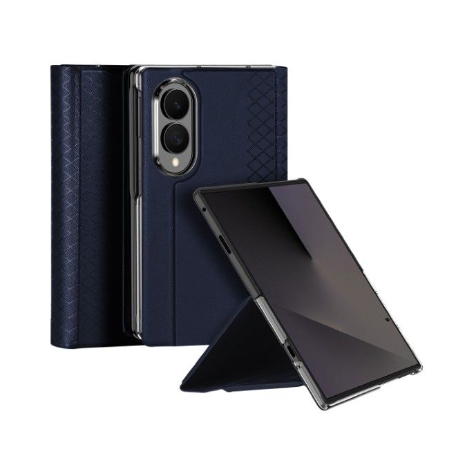 Dux Ducis - Samsung Galaxy Z Fold8 Hülle - Leder Case - Bril Series - blau