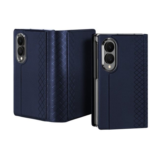 Dux Ducis - Samsung Galaxy Z Fold8 Hülle - Leder Case - Bril Series - blau