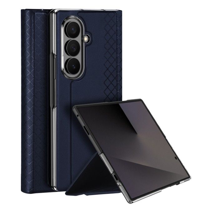 Dux Ducis - Samsung Galaxy Z Fold8 Ultra Hülle - Leder Case - Bril Series - blau