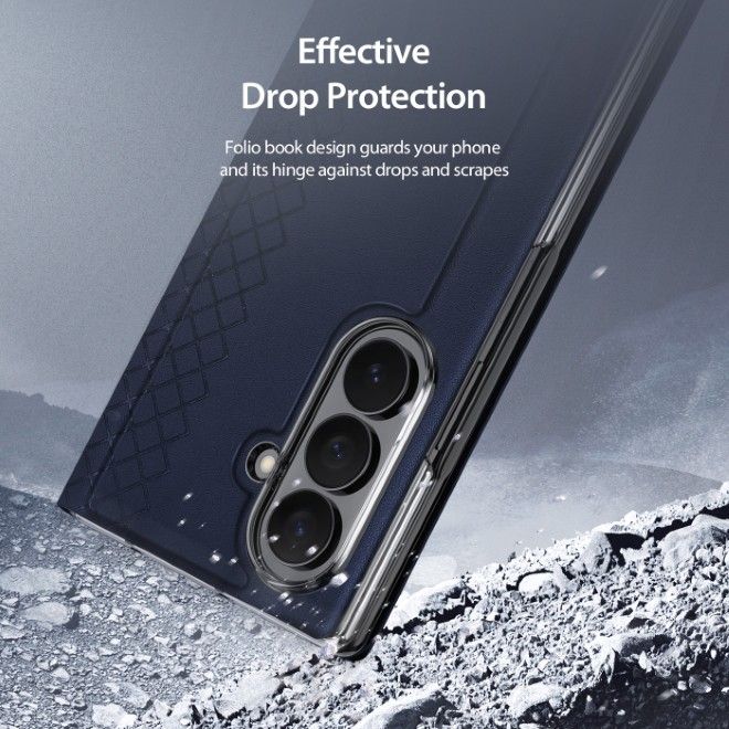 Dux Ducis - Samsung Galaxy Z Fold8 Ultra Hülle - Leder Case - Bril Series - blau