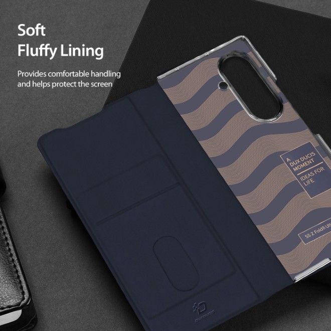 Dux Ducis - Samsung Galaxy Z Fold8 Ultra Hülle - Leder Case - Bril Series - blau