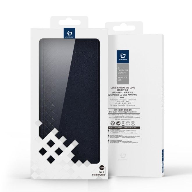 Dux Ducis - Samsung Galaxy Z Fold8 Ultra Hülle - Leder Case - Bril Series - blau