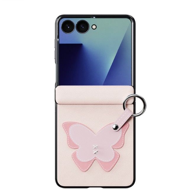 Dux Ducis - Samsung Galaxy Z Flip8 Hülle - Leder Hardcase - Luvy Series - hellpink