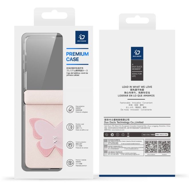 Dux Ducis - Samsung Galaxy Z Flip8 Hülle - Leder Hardcase - Luvy Series - hellpink