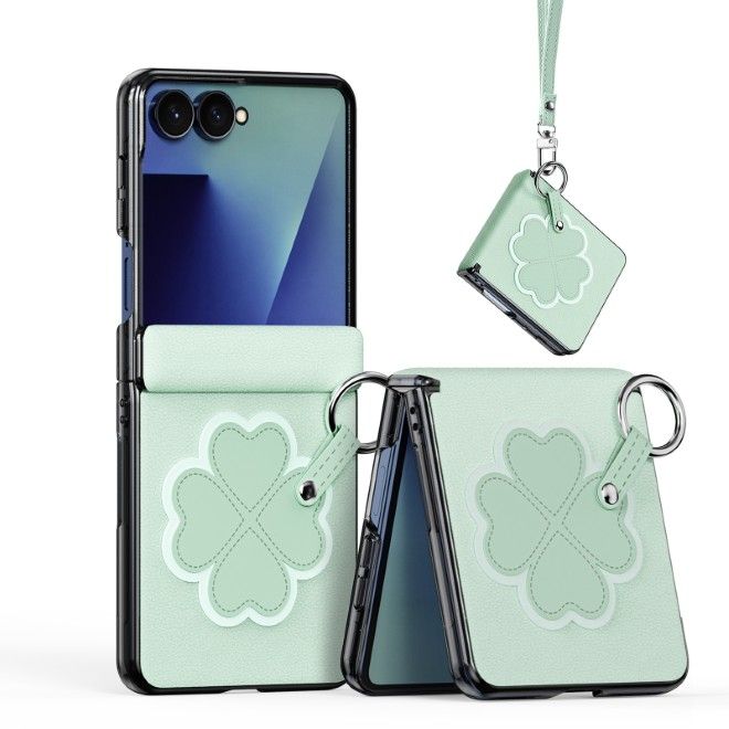 Dux Ducis - Samsung Galaxy Z Flip8 Hülle - Leder Hardcase - Luvy Series - grün